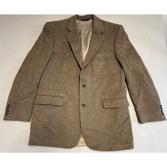 JOS A BANK Sports Coat Mens 43L 100% Camel Hair Jacket Blazer Tan Beige - Picture 1 of 11